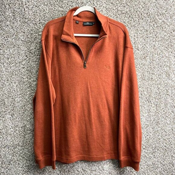 Rodd & Gunn Other - Rodd & Gunn Sweater Men’s 3XL Orange 100% Australian Cotton Pullover Neck Zip